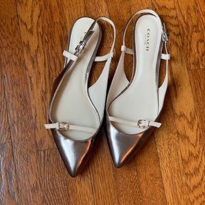 Rose gold Coach flats - New without tags